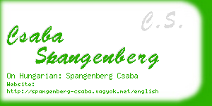 csaba spangenberg business card